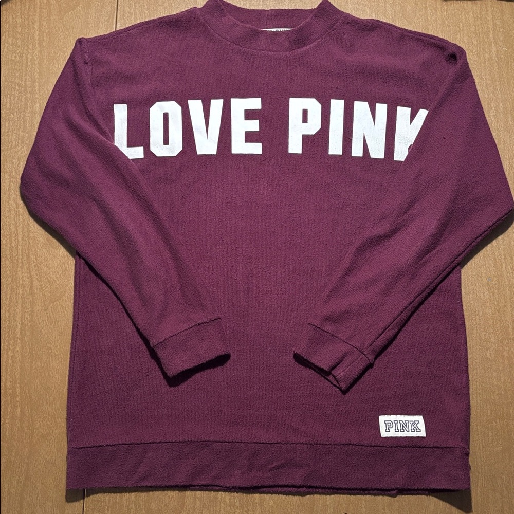 Victoria's Secret Maroon Sweater with White Lettering